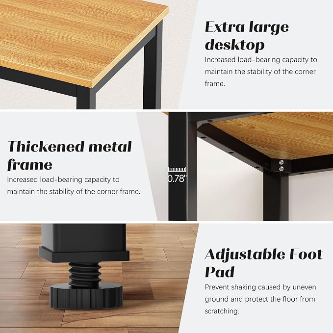 Need Small Computer Desk 31-1/2" Sturdy and Heavy Duty Writing Desk for Small Spaces and Small Desk Study Table Laptop Desk- AC3BB-80-40