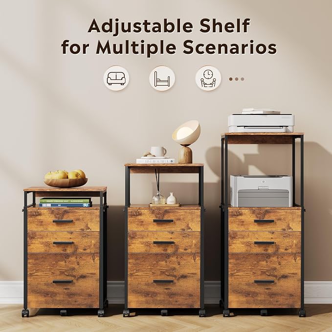 DEVAISE 3 Drawer Vertical File Cabinet