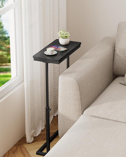 TUTOTAK End Table, Side Table, Tall Couch Table, Sofa Table, Living Room, Bed Room, Black TB01BK0832