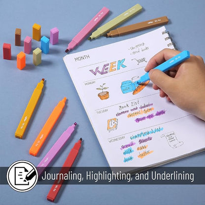 Mr. Pen- Aesthetic Highlighters No Bleed, 8 Pack, Warm Colors, Chisel Tip | Cute Highlighters Assorted Colors for Journaling, Highlighting, Underlining, Fast Dry, Back to School Supplies