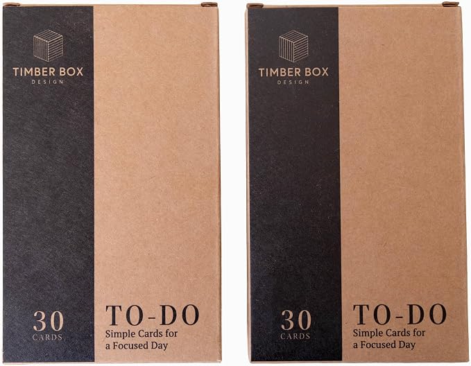 Minimalist To-Do List Cards – Double-Sided Task Cards, 250 GSM Cardstock (2 Pack, 60 Cards Total)