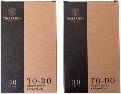 Minimalist To-Do List Cards – Double-Sided Task Cards, 250 GSM Cardstock (2 Pack, 60 Cards Total)