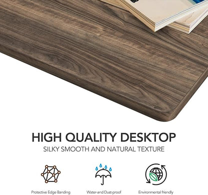 SANODESK Whole-Piece Particle Board Table Top for Standing Desk and Home Office Desk DIY, 48x24x1 Inch Walnut Veneers Desk Top
