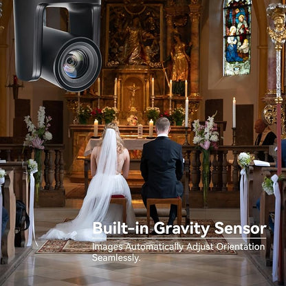 TONGVEO AI Auto-Tracking PTZ Camera: 20X Optical Zoom 1080P 60fps HDMI SDI USB PoE Video Camera for Church Worship Live Streaming, Conference Room Webcam for OBS