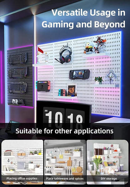 Revamp Your Space With A Versatile Pegboard Kit - Effortlessly Organize Home, Office, And Gaming Setup With Customizable Hanging Solutions (Black)