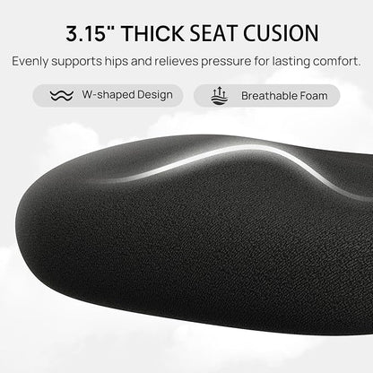 CabLady S1 High Back Ergonomic Mesh Office Chair with Footrest, 300 lbs | 115° Recline Lock, Adjust Seat Depth, 2D Arms, 3D Headrest, Detachable Lumbar Support, Breathable Mesh, BIFMA, Black