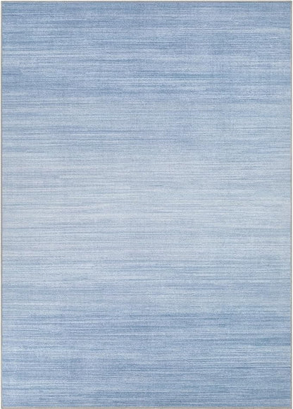 UERMEI 6x9 Washable Area Rug - Neutral Modern Abstract Living Room Rugs, Non-Slip Soft Large Indoor Floor Carpet for Bedroom Home Office & Under Dining Table Decor, Blue