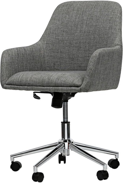Workspace by Alera Mid-Century Task Chair, Supports Up to 275 lb, 18.9" to 22.24" Seat Height, Gray Seat, Gray Back