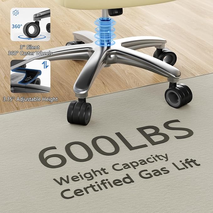 Big and Tall Office Chair, Heavy Duty Desk Chair with 5D Arms, Adjustable Lumbar Support & Height, Tilt Function, PU Leather High Back Ergonomic Executive Computer Chair