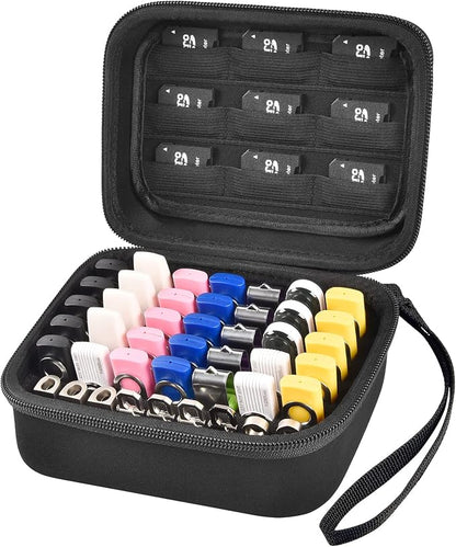 Comecase USB Flash Drive Case, Thumb Drive, Memory Card SD SDXC SDHC Card Holder Organizer, Electronic Accessories Storage Bag for SanDisk/SamData/Samsung/TOPESEL/PNY