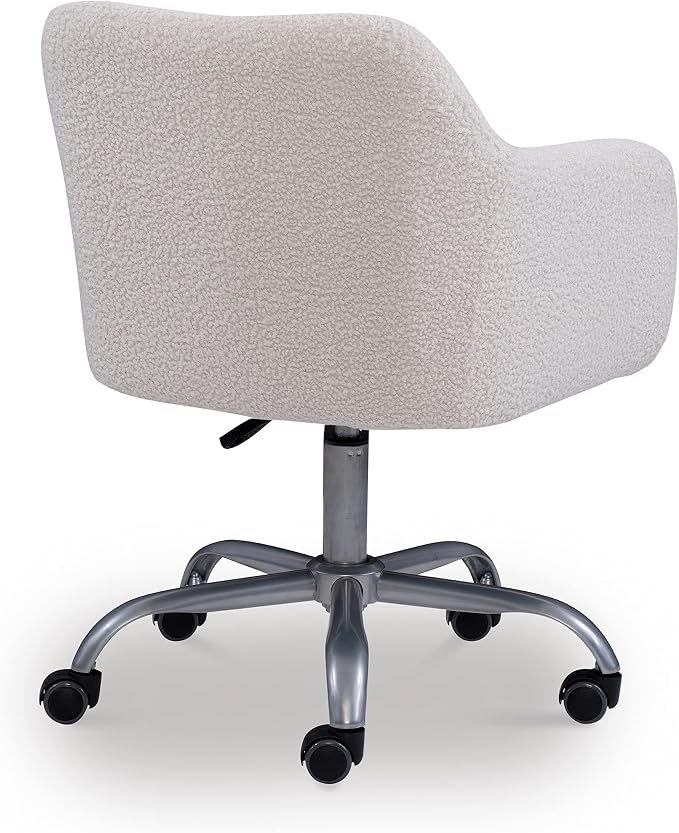 Linon Home Decor Products Linon Brooklyn Sherpa Office Chair, Ivory