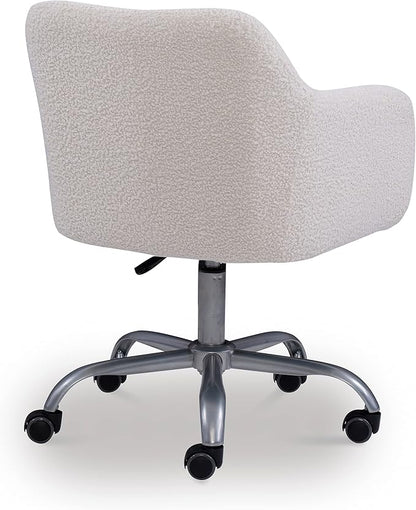 Linon Home Decor Products Linon Brooklyn Sherpa Office Chair, Ivory