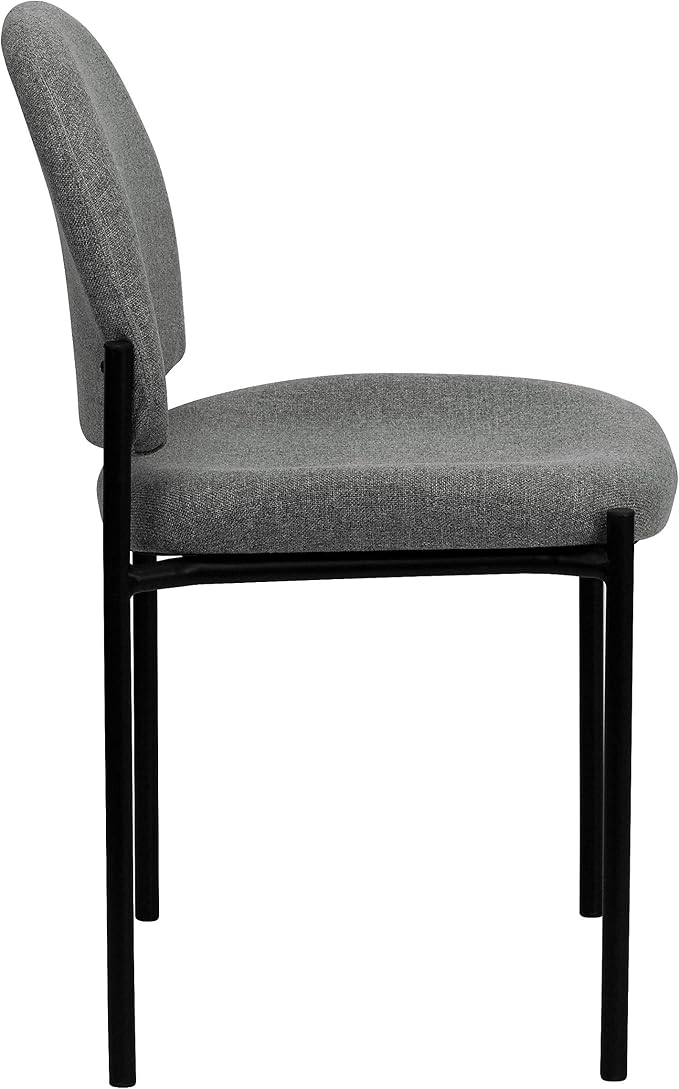 Flash Furniture Tania Comfort Gray Fabric Stackable Steel Side Reception Chair