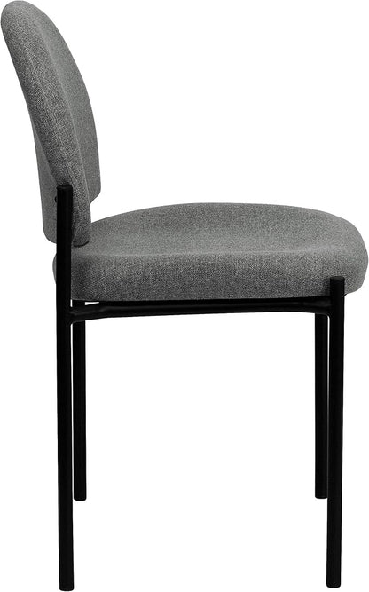 Flash Furniture Tania Comfort Gray Fabric Stackable Steel Side Reception Chair