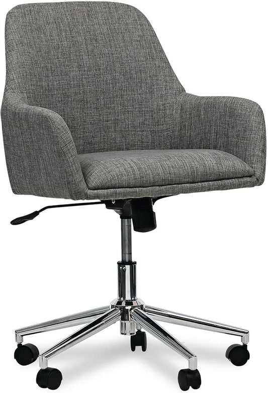 Workspace by Alera Mid-Century Task Chair, Supports Up to 275 lb, 18.9" to 22.24" Seat Height, Gray Seat, Gray Back