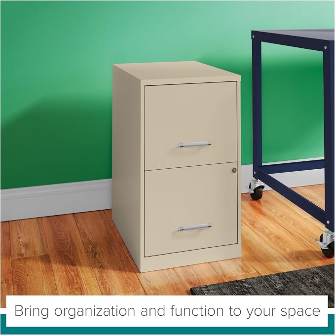 Lorell 14340 18 Deep 2-Drawer File Cabinet, Putty