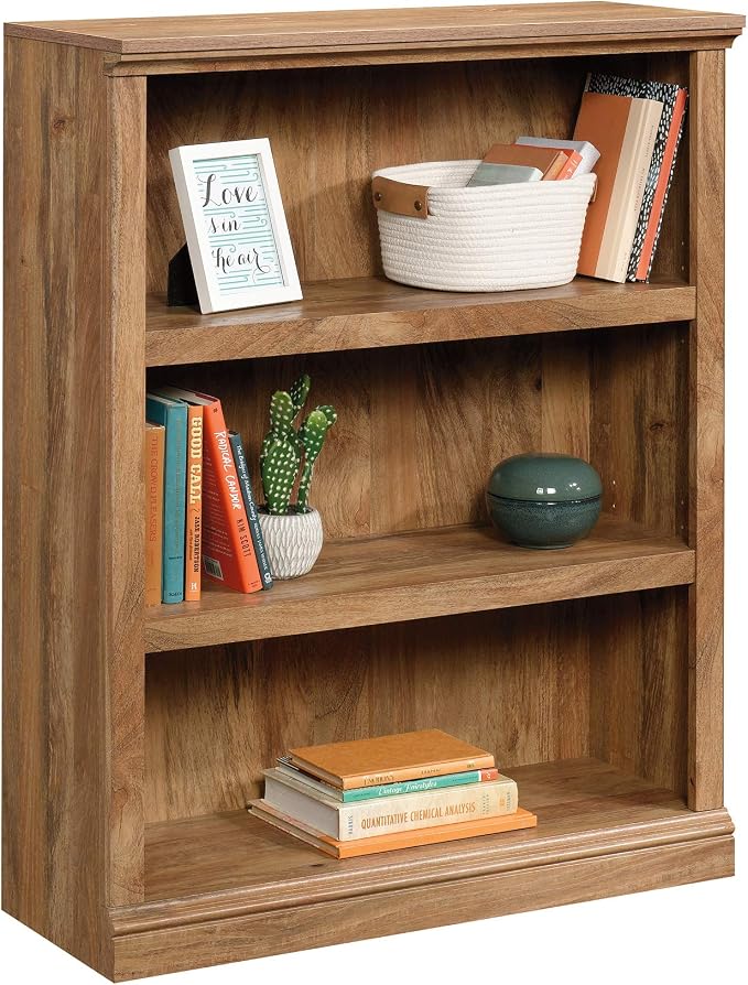 Sauder Miscellaneous Storage 3-Shelf Bookcase/ Book shelf, Sindoori Mango finish