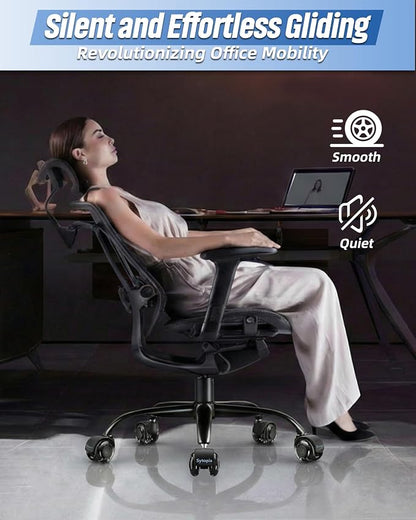 MASTERY MART 28"(70 cm) Metal Heavy Duty Office Chair Base Replacement with 5 Wheels, 2500 Lbs, Desk Chair Gaming Base Replacement Parts, Matte Black