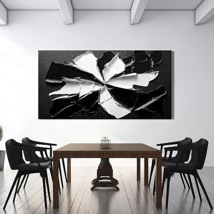 Abstract Wall Art Decorations Modern Large Wall Art for Living Room Abstract Canvas Art Wall Decor Oversized Black and White Wall Art Prints Flowers Artwork for Walls Office Home Decor 29" X 58"