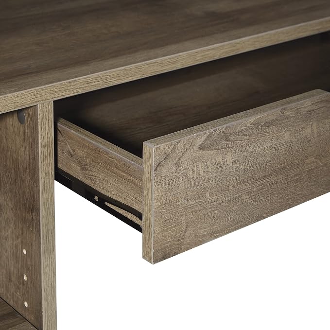 OSP Home Furnishings Ravel 40-Inch Wide Writing Desk, Grey Oak