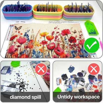 10-Compartment Diamond Art Storage Case: Organizer for Diamond Painting Tools & Accessories – Easy-to-Use, Space-Saving, Spill-Proof. Ideal Craft Enthusiast Gift (Color-4)