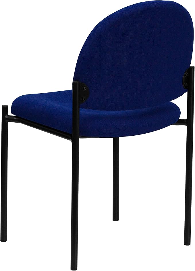 Flash Furniture Tania Comfort Navy Fabric Stackable Steel Side Reception Chair