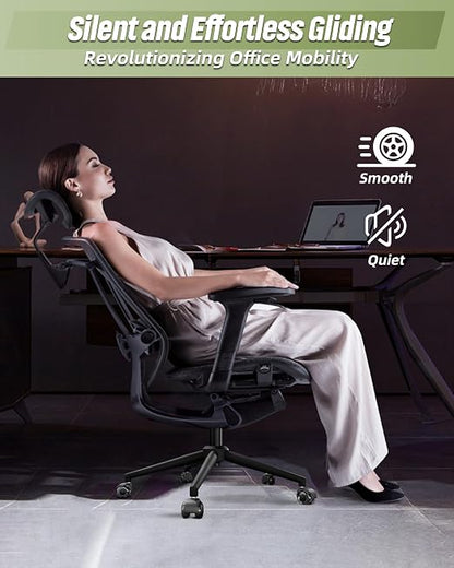Sytopia 24''(60cm) Criss Cross Home Office Swivel Chair Base Replacement with Rubber Casters, Heavy Duty Desk Chair Reinforced Metal Leg, Universal Caster and Gas Cylinder Size, Matte Black