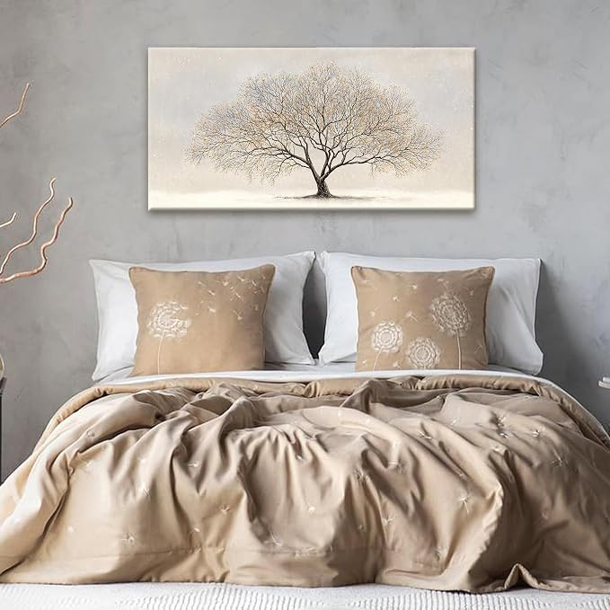Canvas Art Wall Decor Modern Botanical Wall Art Pictures For Living Room Tree Of Life Wall Art Landscape Canvas Wall Art Decor Prints Artwork for Walls Bedroom Office Aesthetic Wall Decor 20" X 40"