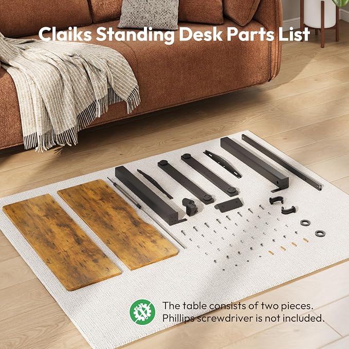 Electric Standing Desk,32x24 Inches Adjustable Height Stand up Desk, Sit Stand Home Office Desk with Splice Board, 3 Preset Heights,Equipped with Hooks,Ergonomic Computer Desk Workstation，Brown