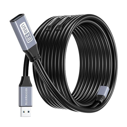 BlueRigger Active USB 3.0 Extension Cable 75FT (5 Gbps USB Extender Cord, in-Wall CL3 Rated) - Long USB Extension Cable for Webcam, VR Headset, Printer, Hard Drive, Keyboard, Mouse