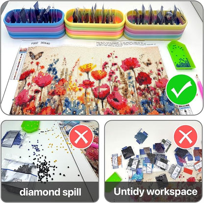 10-Compartment Diamond Art Storage Case: Organizer for Diamond Painting Tools & Accessories – Easy-to-Use, Space-Saving, Spill-Proof. Ideal Craft Enthusiast Gift (Color-5)