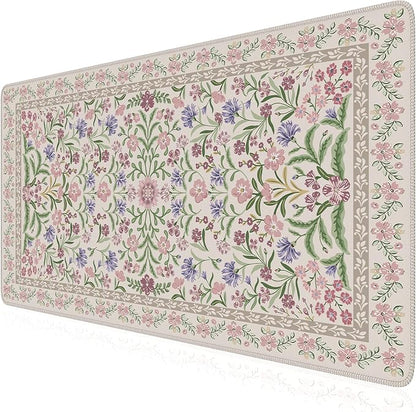 iCasso Desk Mat for Keyboard and Mouse, Large Mouse Pad, Desk Pad Mat, Anti-Slip Big Mousepad with Stitched Edges for Computer Desktop(Purple)