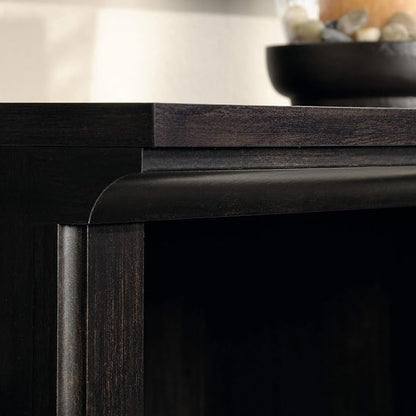 Sauder 3 Tier Book Shelf Wooden Bookcase Multipurpose Bookshelf for Home Office, Living Room, in Estate Black | Multipurpose