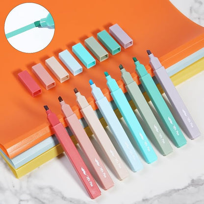 Mr. Pen- Aesthetic Highlighters No Bleed, 8 Pack, Vintage Colors | Chisel Tip, Cute Highlighters Assorted Colors for Journaling, Highlighting, Underlining, Fast Dry, Back to School Supplies