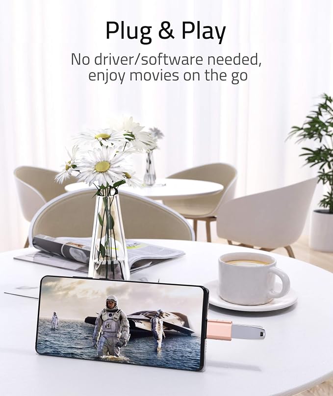 Syntech USB C to USB Adapter Pack of 2 USB C Male to USB3 Female Adapter Compatible with iPhone 17 Pro Max MacBook Pro Air 2024 iMac iPad mini Pro, Other Type C or Thunderbolt 5/4 Devices, Rose Gold