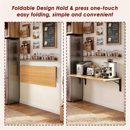 Need Wall Mounted Table - Heavy Duty Small Fold Down Desk Length 36" Width 20" Perfect Addition to Garage & Shed/Home Office/Laundry/Home Bar/Kitchen & Dining Room AC15BB(9050)