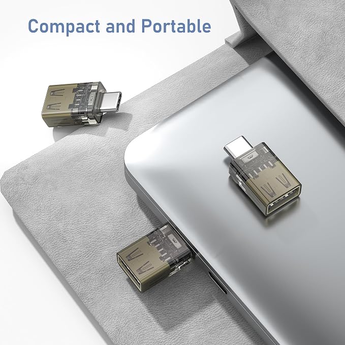 Basesailor USB C to USB 3.0 Adapter 3Pack,USBC Male to USBA Female Adapter,Type C Thunderbolt 5 4 3 OTG Converter for Apple MacBook Pro Air,iPad 11,Mac,iPhone 17 17e 16 15 Max,Samsung S26 S25,Laptop