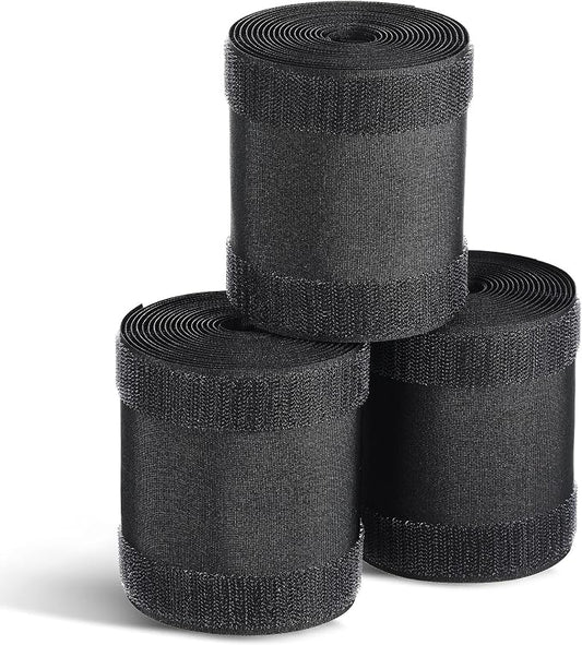 WILLBOND Carpet Cord Cover Cable Protector Floor Cover Cable Protector Management Only for Commercial Office Carpet(29.53 ft,Black)