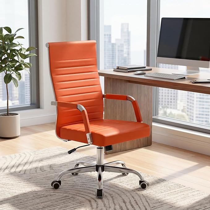 Furmax Ergonomic Office Desk Chair, Orange, 2-Pack