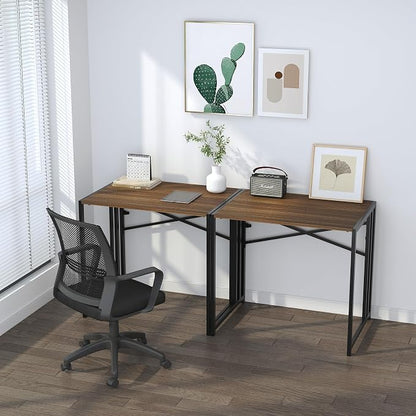 Lutown-Teen Folding Computer Desk 32 inch Writing Gaming Computer Camping Table, No Assembly Required Home Office Desk, Espresso