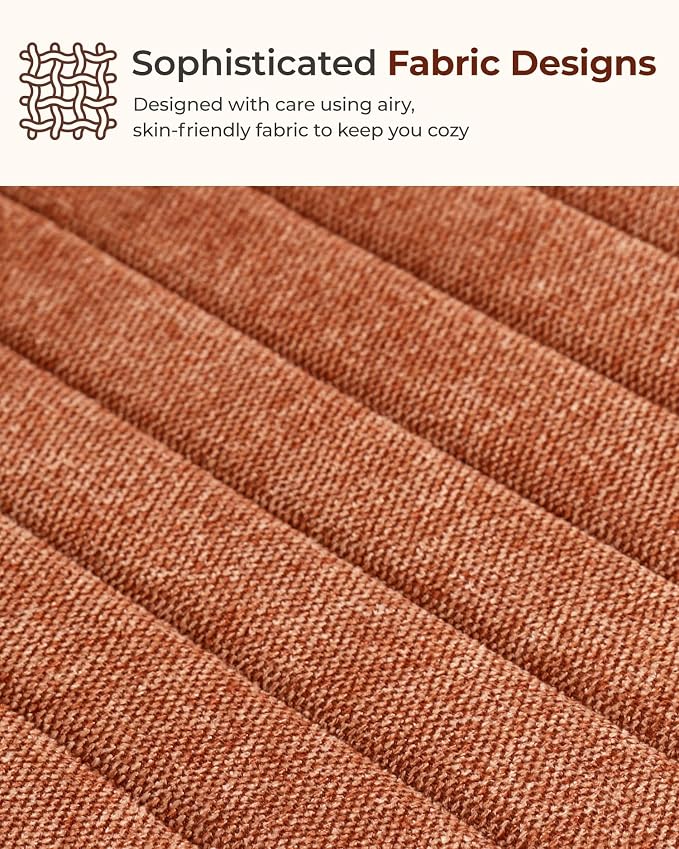 NEO Chair Criss Cross Chair No Wheels, Armless Cross Legged Office Desk Chair, Vanity Makeup Fabric Computer Comfy Adjustable Swivel Ergonomic Living Bedroom for Home Office (Fabric Brown)