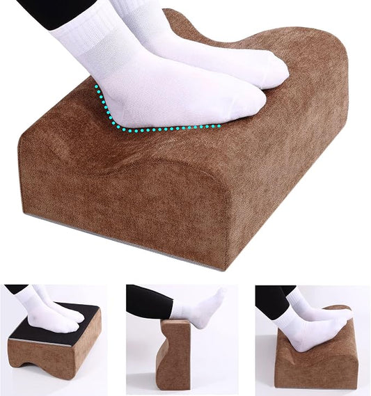 Work Foot Rest Under Desk,Comfort Foot Rest for Couch | Foot Rest For Under Desk at Work,At Soft Ergonomic Footrest,Support Foot Pillow,Heel Chair,Leg Elevation Pillow Brown