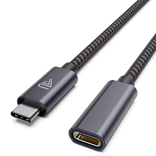 Faracent USB C Extension Cable (10Gbps), USB 3.2 Type C Male to Female Extension Charging Sync for iPhone 17 16 15 Pixel PSVR2 MacBook Air Pro/New iPad Dell XPS Surface Book 6ft Grey