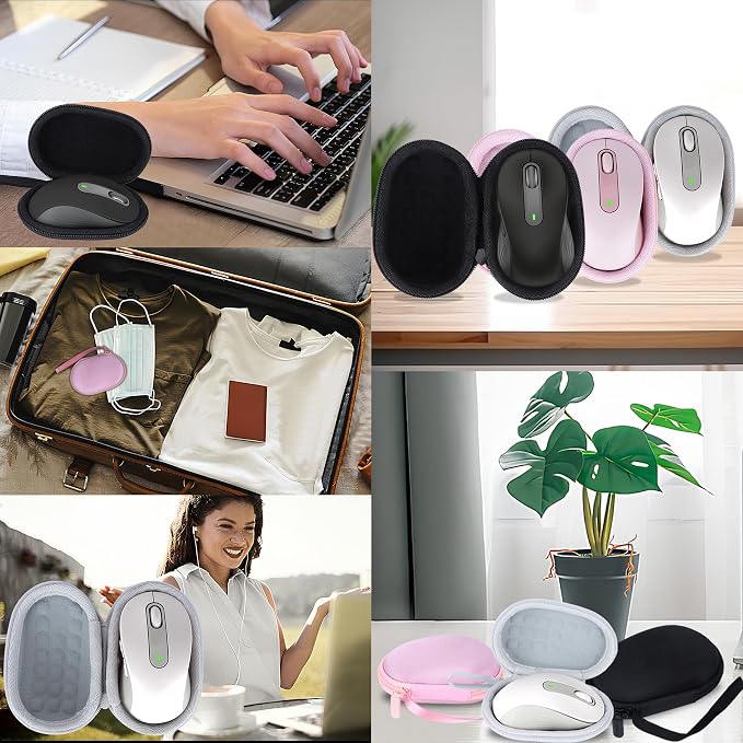 Lebakort Storage Case Compatible with Logitech Signature M650 / M550 Mouse (Black Case)
