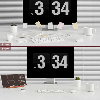 Desk Weekly Glass Dry Erase Board with Detachable Wood Stand, Burgundy Red, Small Desktop Calendar to Do List Planner Whiteboard 12x6 for Office, Home, Schools, Marker&Eraser Included, Yeoux