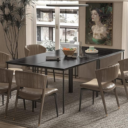 Bonzy Home Conference Tables 9ft Office Computer Desk for Meeting Room Study Writing Printer Podcast Table Save Space Design for 10 People Modern Black 4PCS (110.2"x47.2"x29.5", Black)