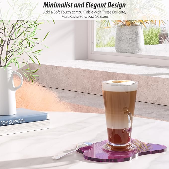 Acrylic Coaster Decorative Plates, Irregular Bar Drink Coaster,Perfect for Tabletop Protection and Accessories Display.