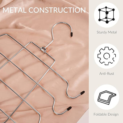 ZEDODIER 2 Pack Tank Top Hanger Space Saving, Bra Hangers for Closet Organizer, Hanging Bra Organizer Tank Tops Holder with 16 Hooks, Metal Closet Organizers and Storage Small Space Solutions, Silver