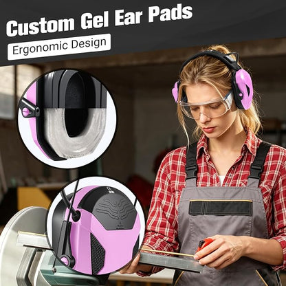 Electronic Shooting Ear Protection w/Gel Pads, 23dB NRR Active Noise Reduction & 3X Amplification Headset for Shooters