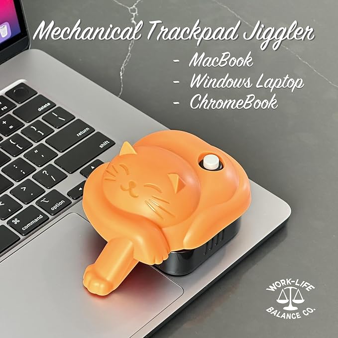 Magic Pet Touchpad Jiggler - Undetectable Natural Trackpad Movement, No USB, No Software, Patented | Mechanical Mouse Mover Made in USA, Keeps Laptop Screen Active, Cordless Silent for Remote Work